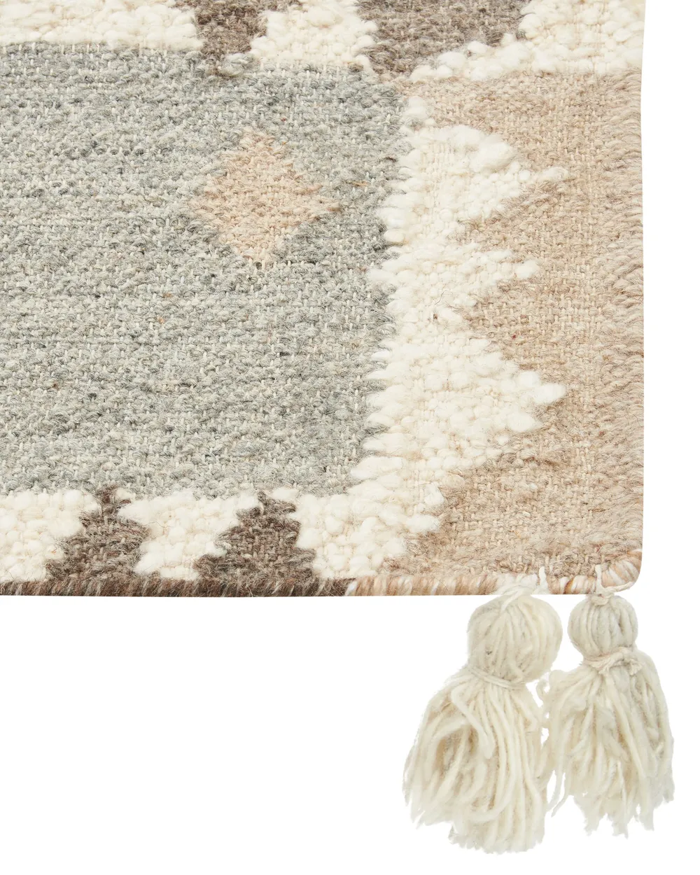Teppich ARALEZ Beige 80 x 150 cm Wolle_859708