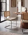 Esszimmerstuhl 2er Set ETHETE Kunstleder Taupe
