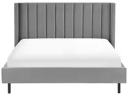 Bett mit Lattenrost Samtstoff VILLETTE 180 x 200 cm Grau_765431