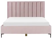 Bett mit Stauraum SEZANNE Samtstoff Rosa 180 x 200 cm_892482