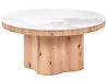 Couchtisch MALTBY Grauer Marmor Hellbraun