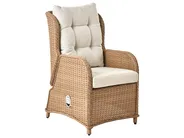 Lounge Set mit Tisch und Ottomane 2-Sitzer PONZA Polyrattan Braun_984549