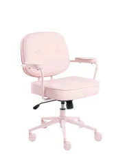 Desk Chair PARAMUS Faux Leather Pastel Pink_1072389
