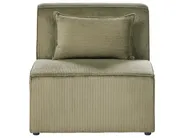 Modul Ecksofa 4-Sitzer LEMVIG mit Ottomane Cord Grün rechtsseitig_875812