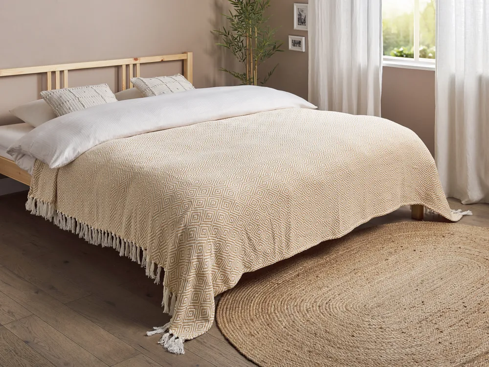 Tagesdecke TOUTLI Baumwolle 200 x 220 cm Beige