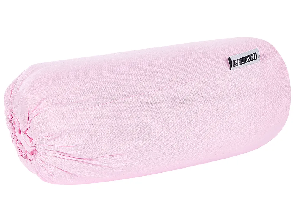 Spannbettlaken JANBU 200 x 200 cm Baumwolle Pastellrosa_845387