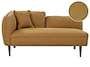 Linksseitige Chaiselongue CHEVANNES Bouclé Senfgelb