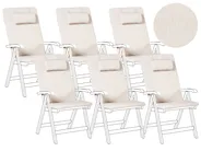 Outdoor Sitzkissen 6er Set JAVA/AMANTEA PREMIUM 50 x 71 cm Hellbeige_993985