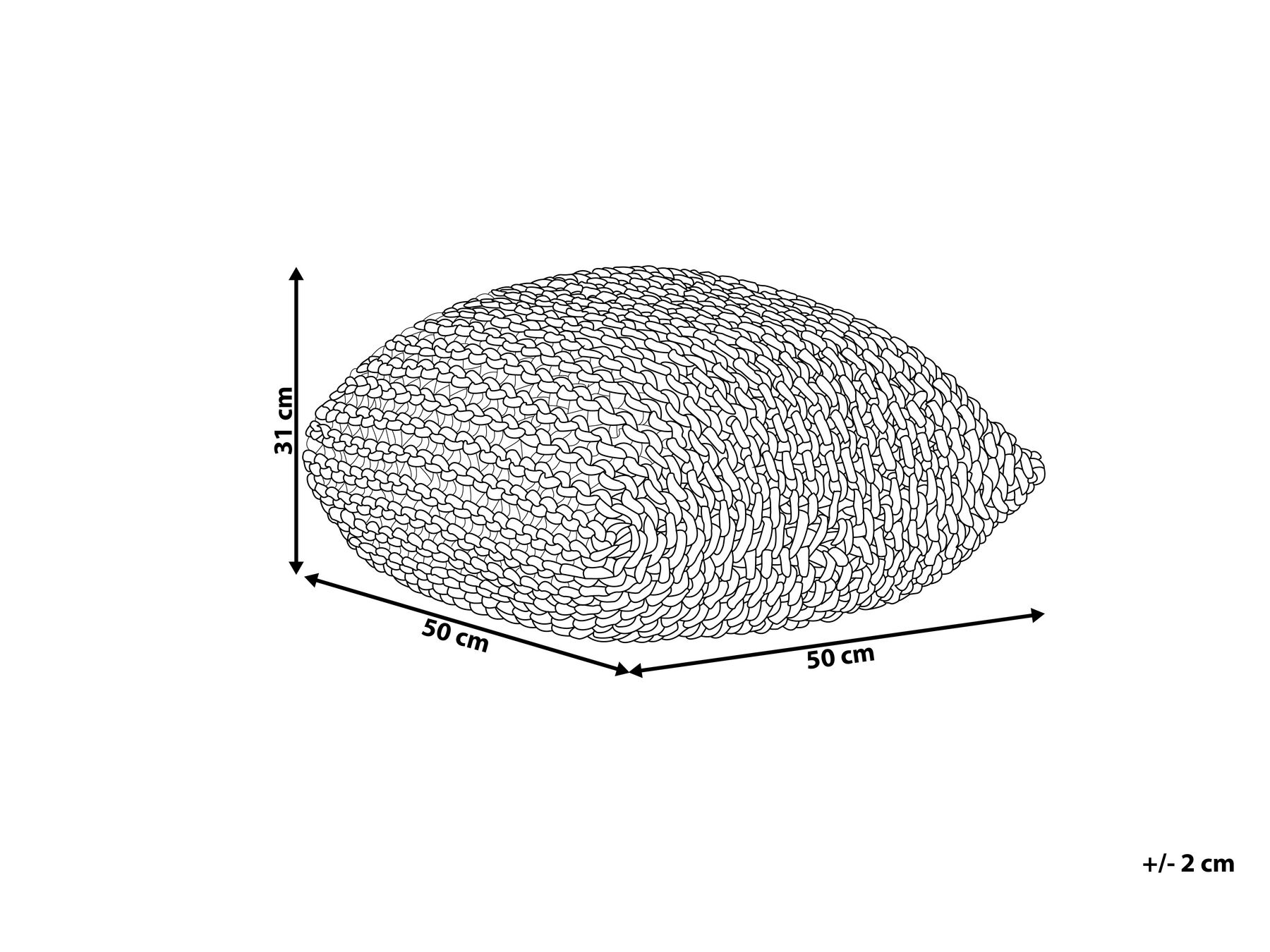 Pouf CONRAD Baumwolle Gelb_756649