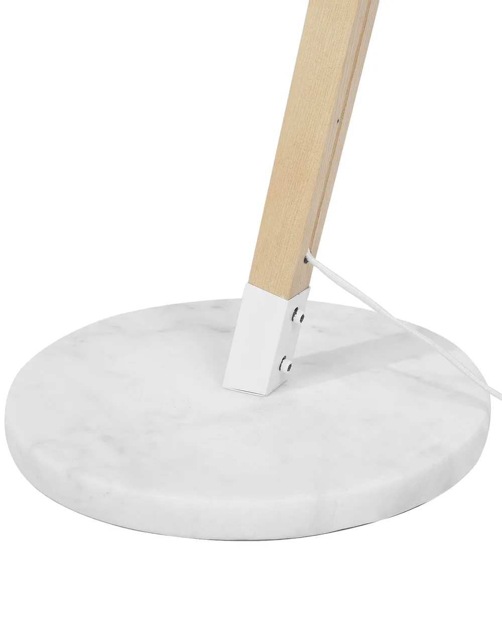 Stehlampe HETTON verstellbar Eichenholz Weiß_700165