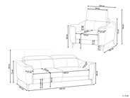 Sofa Set 4-Sitzer NARWIK Echtleder Braun_780336