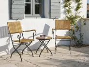 Bistro Set klappbar LASCARI Akazienholz Hellbraun_1101696