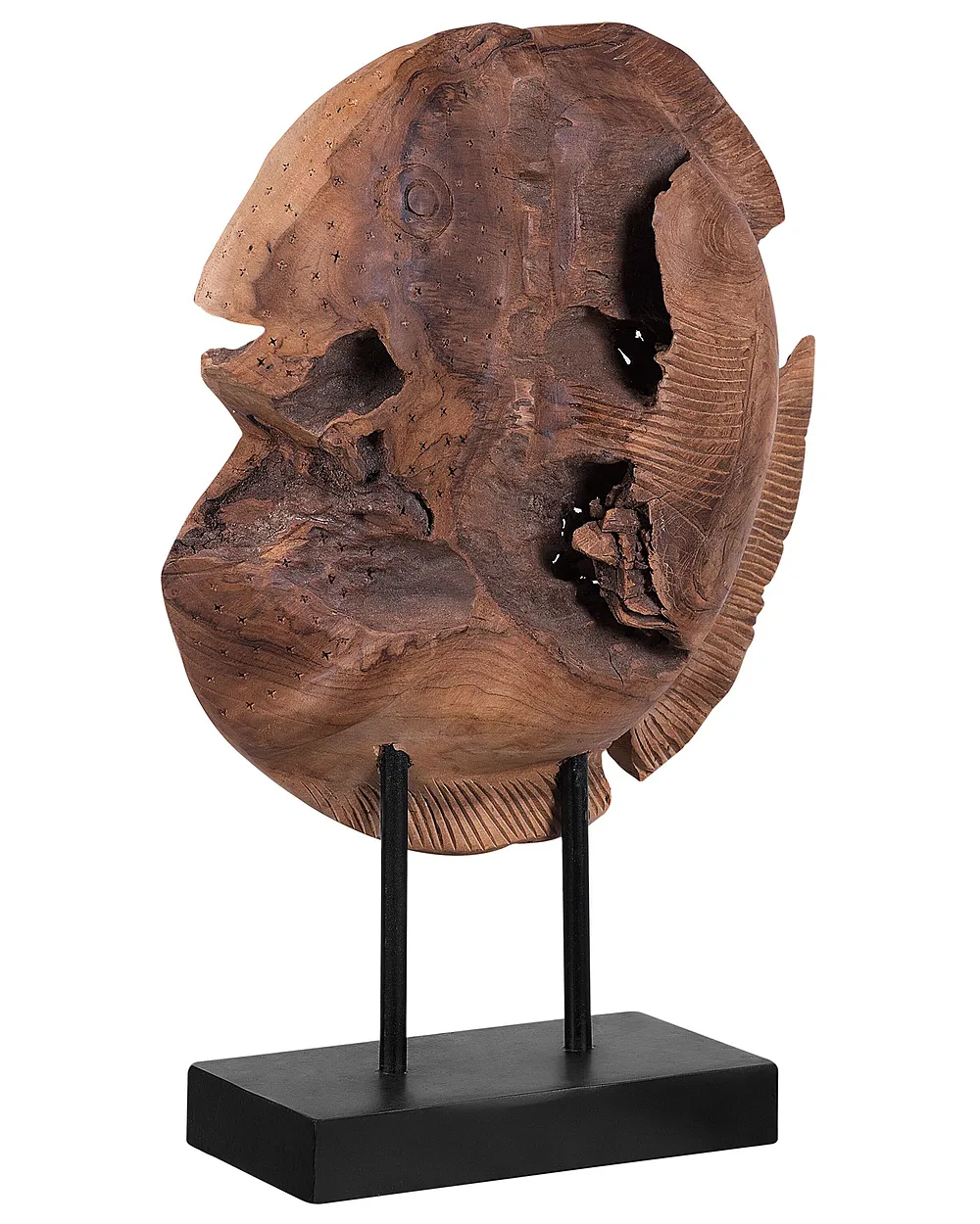 Figuur Vis PLAICE FISH Teakhout Bruin_758912