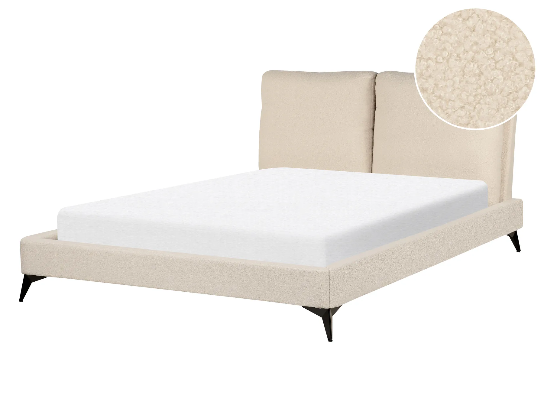 Krevet Buklé MELLE 140 x 200 cm bež_882567