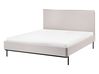 Bett mit Lattenrost Stoff CORIO 140 x 200 cm Hellbeige
