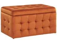 Ottomane mit Stauraum MICHIGAN Samtstoff Orange_816512