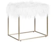 Hocker MANHATTAN Webpelz Weiß_753638