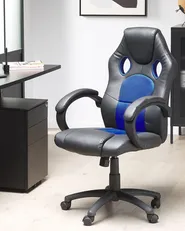 Bürostuhl FIGHTER Kunstleder Marineblau_855721