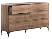 Kommode mit 6 Schubladen COWELL Dunkelbraun_1107953