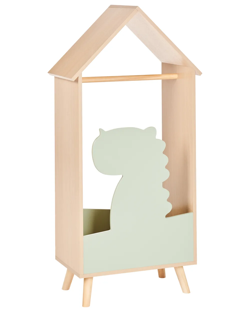 Kids Coat Stand DURANGO with Storage Light Brown_949124