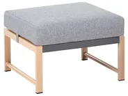Lounge Set mit Tisch und Ottomane 5-Sitzer NOLA Metall Grau_998380