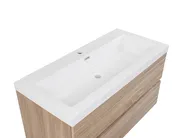 Wandmontierter Waschbeckenunterschrank mit Waschbecken URUCU Hellbraun_1005373