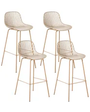 Set mit 4 Barstühlen KLEVE Beige_1012662