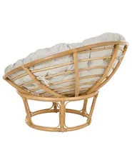 Gartensessel 2er Set mit Auflagen SALVO Rattan Naturfarben_878479