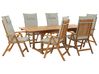 Gartenmöbel Set 6-Sitzer JAVA inkl. Kissen Akazienholz Taupe