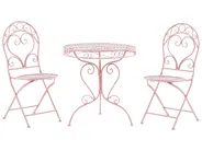 Bistro Set klappbar ALBINIA Metall Rosa_774541