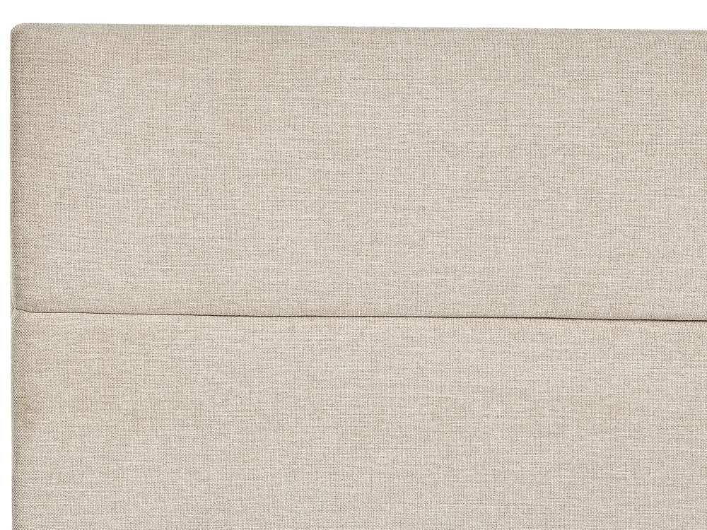 Boxspringbett mit Stauraum ARISTOCRAT Stoff Hellbeige 160 x 200 cm_873604