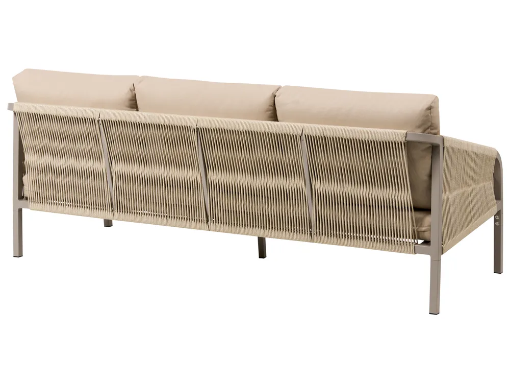 Lounge Set mit Tisch 5-Sitzer MURATO Metall Beige_1023490
