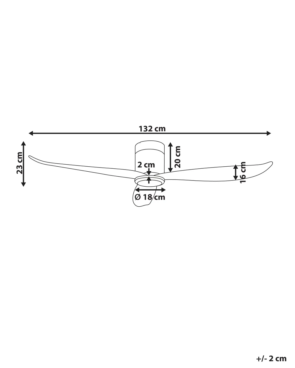 Ceiling Fan MALAD with Remote Black_862306