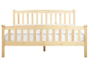 Bed Pine Wood GIVERNY 160 x 200 cm (EU King Size) Light Brown_918173