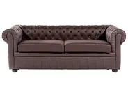 Sofa 3 Seater CHESTERFIELD Leather Brown_539567