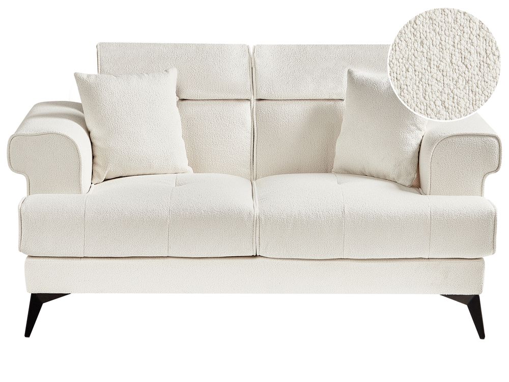 Sofa dvosjed SKIVE Buklé Bijeli