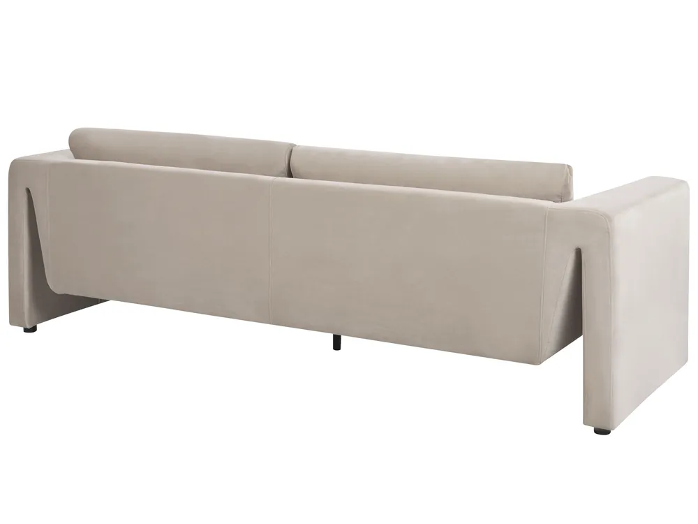 Sofa 3-Sitzer MAUNU Samtstoff Taupe_895171