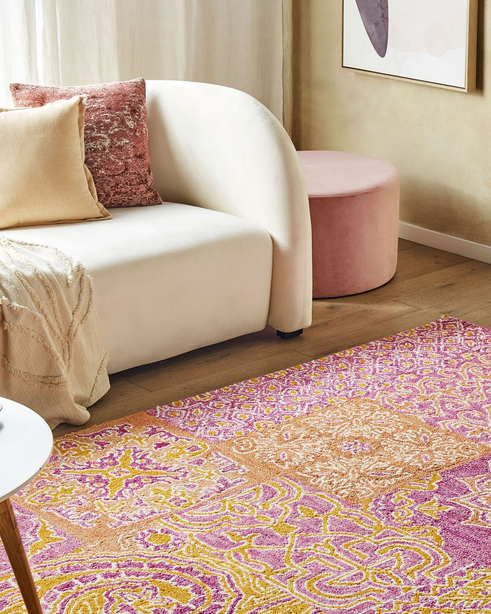 Rug AVANOS Pink 140 x 200 cm Wool