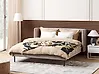Bett mit Lattenrost Samtstoff ARETTE 160 x 200 cm Taupe