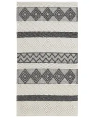 Teppich DAVUTLAR Hellbeige 80 x 150 cm Wolle_848503