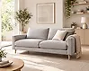 Sofa 2-Sitzer KALMAR Stoff Hellgrau