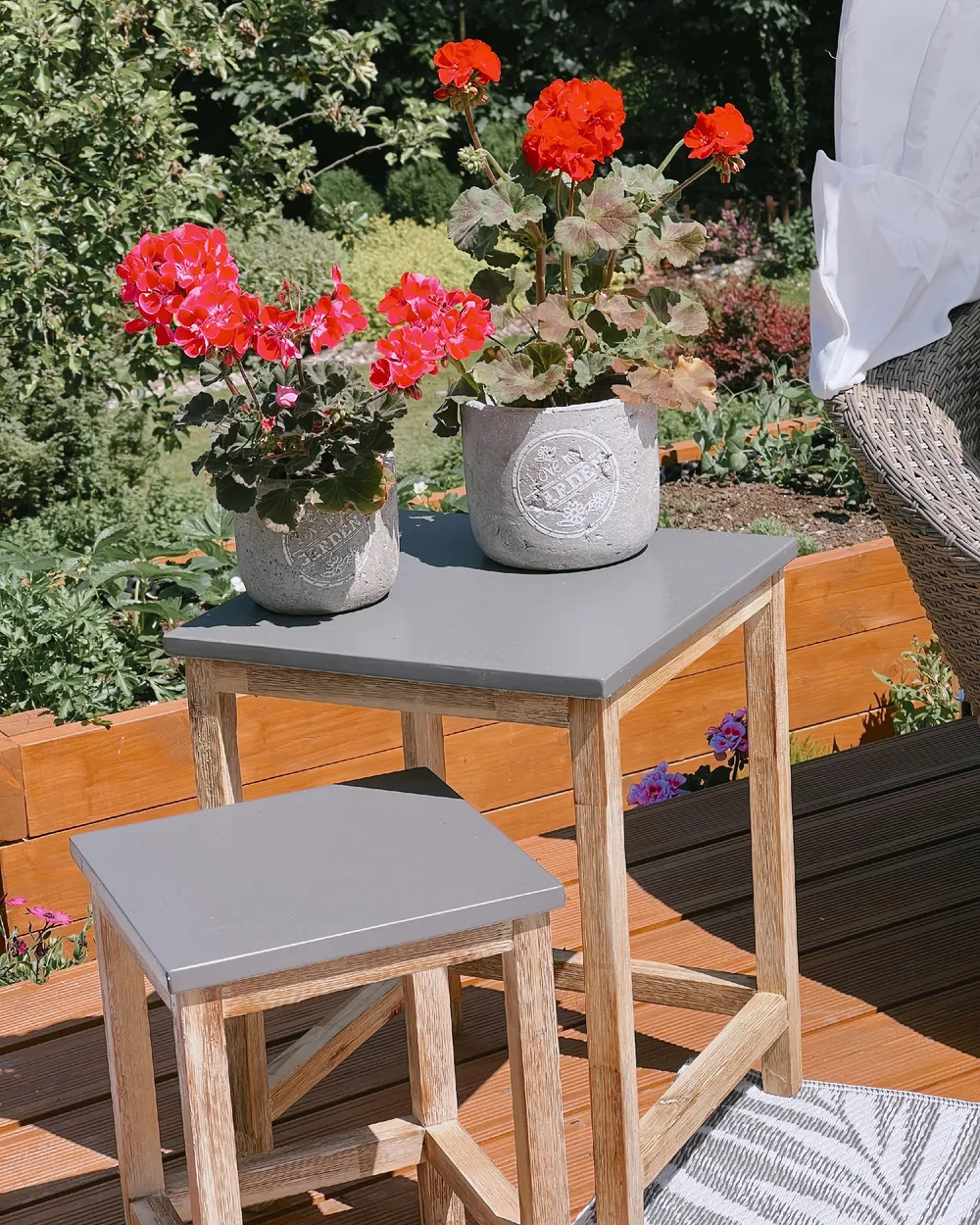 Gartenstuhl 2er Set OSTUNI Beton Grau_900842