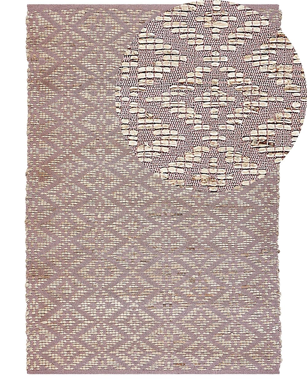 Teppich GERZE Rosa 160 x 230 cm Baumwolle
