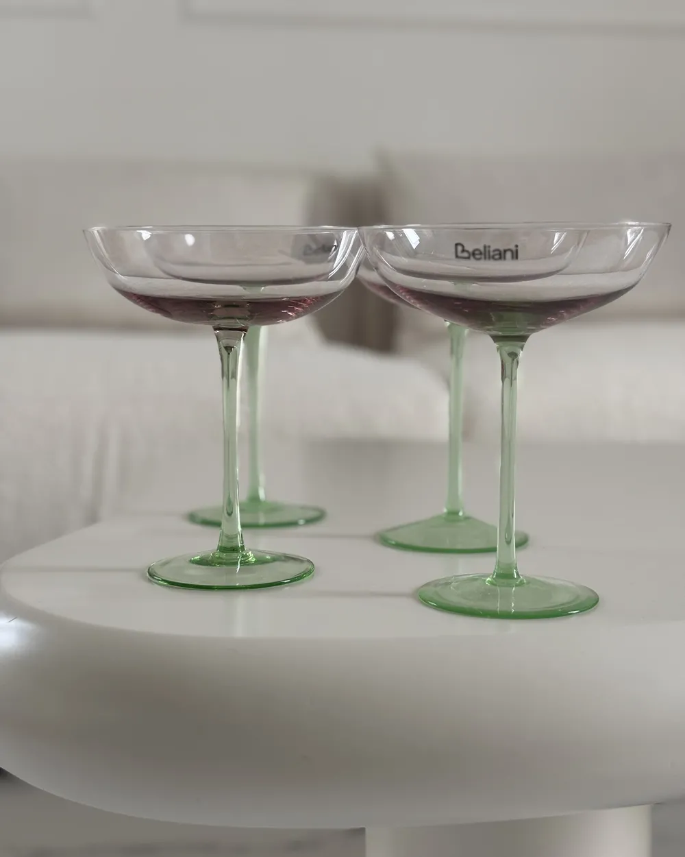 Martini Gläser 4er Set DIOPSIDE 250 ml Rosa