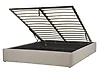 Bett mit Stauraum ohne Kopfteil DINAN Stoff Hellbraun 160 x 200 cm