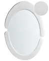 Wandspiegel MASSAY 53 cm 90 cm Samtstoff Weiß