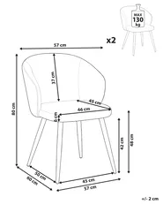Set of 2 Dining Chairs MOUNDVILLE Fabric Light Green_1055330