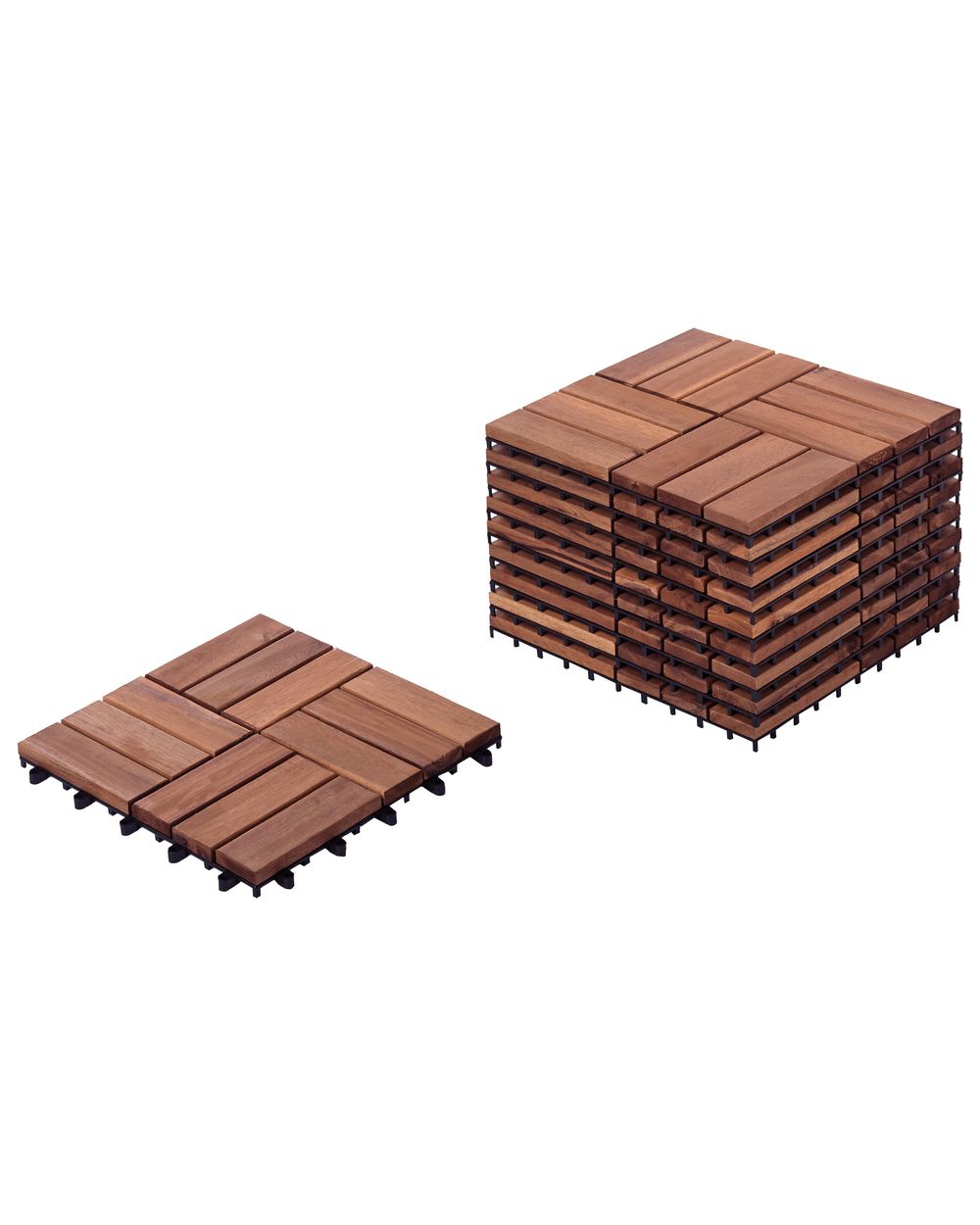 Terrassenfliesen ACERENZA zertifiziertes Akazienholz Braun
