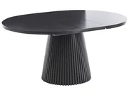 Ausziehbarer Esstisch MOORE Schwarze Esche 120/160 cm 120 cm_1059588