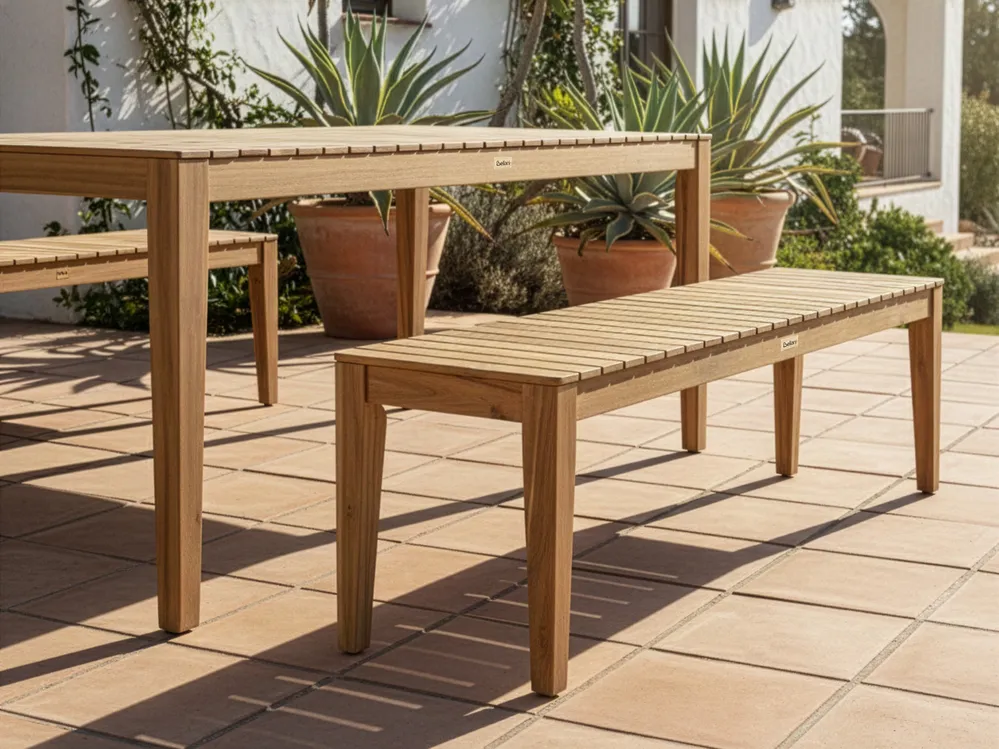 Gartenbank CHIOGGIA 155 cm zertifiziertes Akazienholz Hellbraun